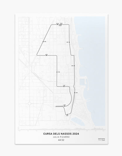 Lámina personalizada Cursa dels Nassos de Barcelona - Recuerdo único de carrera deportiva