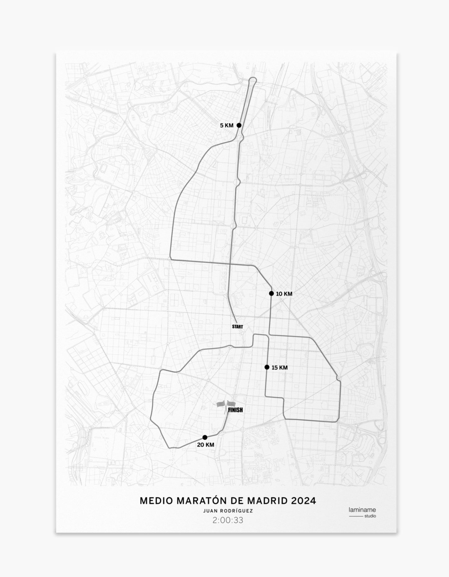 Medio Maratón de Madrid mapa póster