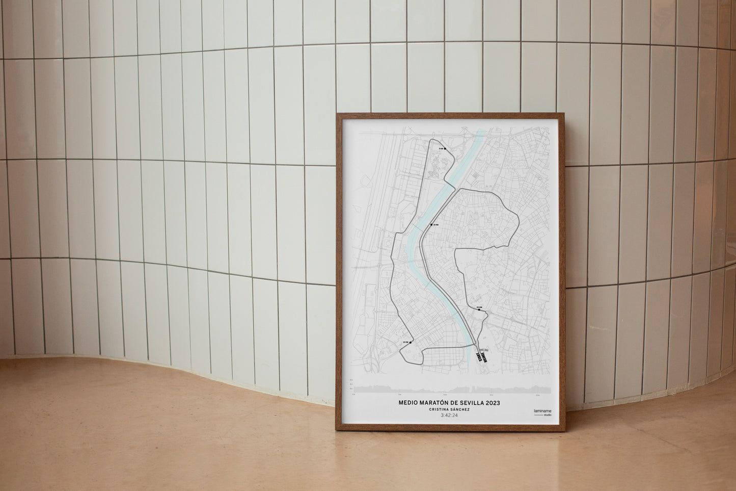 Medio Maratón de Sevilla mapa póster