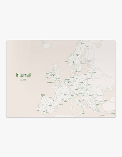 Mapa del Interrail Eurrail póster